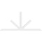 Ekena Millwork Saratoga Architectural Grade PVC Gable Bracket, 96"W x 44"H x 2"D x 4"F, 11/12 Pitch GBP096X44X0204SAR00 - alternate 3